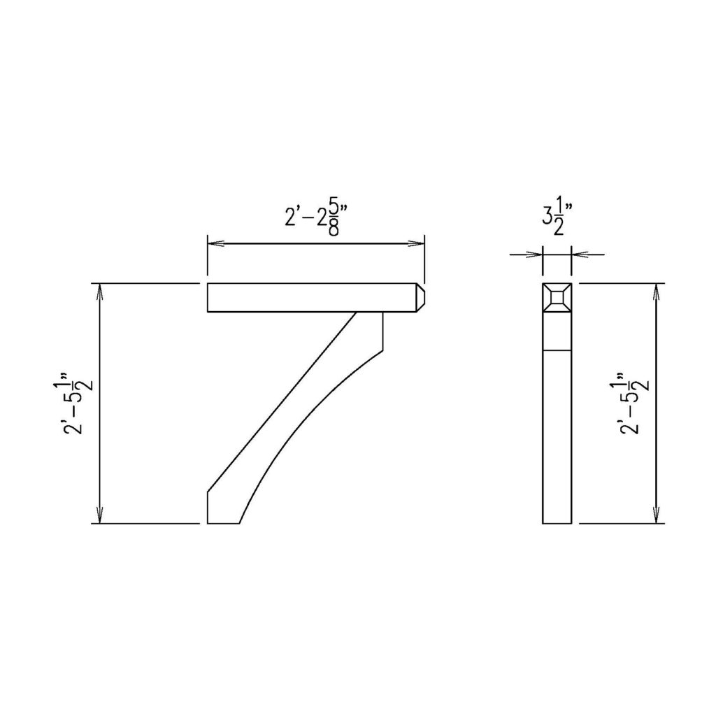 Shop Drawing WEB BRACKET BRKT-010 SQUARE – CE Russell Components